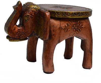 

JaipurCrafts Wooden Elephant Stool Decorative Showpiece - 17.78 cm(Wooden, Brown)