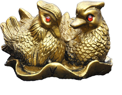 

Anjalika Feng Shui Mandarin Ducks Decorative Showpiece - 6 cm(Polyresin, Copper)