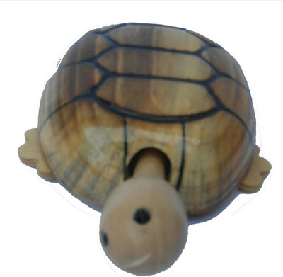 

Handicraft Wooden Made Tortoise Decorative Showpiece - 4 cm(Wooden, Brown)