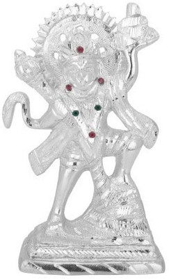 

DivyaMantra Lord Hanuman Idol Decorative Showpiece - 21 cm(Aluminium, White)