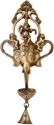 19% OFF on Aakrati Dancing Ganesh With Oil Lamp And Bell Decorative Showpiece - 36 cm(Brass, Gold) 19% OFF on Aakrati Dancing Ganesh With Oil Lamp And Bell Decorative Showpiece - 36 cm(Brass, Gold)