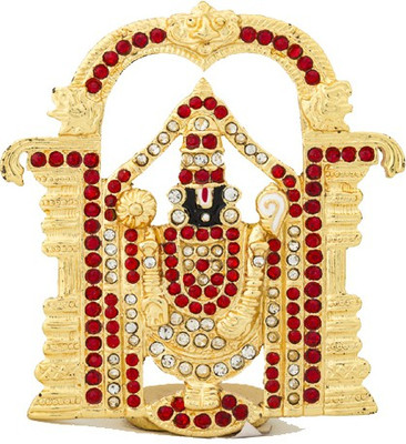 

Nilgiri Touch Lord Balaji Decorative Showpiece - 6 cm(Gold Plated, Gold)