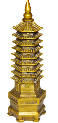

Anjalika Feng Shui Education Tower Decorative Showpiece - 15 cm(Polyresin, Copper)