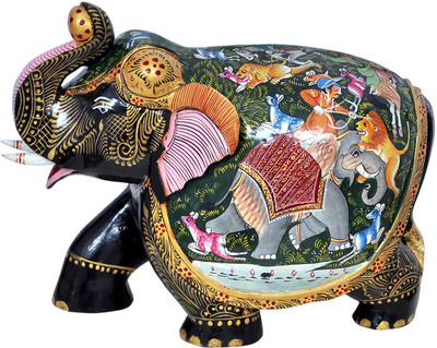 31% OFF on Vaah Painted Wooden Saluting Elephant Decorative Showpiece - 20 cm(Wooden, Multicolor) 31% OFF on Vaah Painted Wooden Saluting Elephant Decorative Showpiece - 20 cm(Wooden, Multicolor)