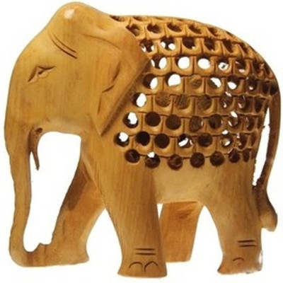 

Monil Elephant Under Cut 2 Decorative Showpiece - 2 cm(Wooden, Brown)