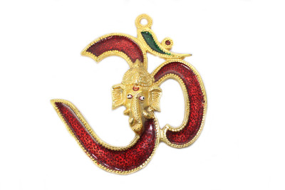

Sarvsiddhi Om With Ganesh Wall Hanging Decorative Showpiece - 2 cm(Aluminium, Multicolor)
