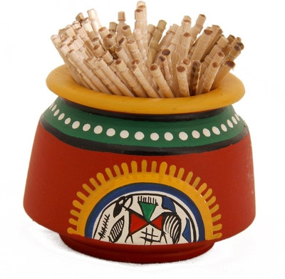 Unravel India Decorative Showpiece - 2 cm(Terracotta, Red) Unravel India Decorative Showpiece - 2 cm(Terracotta, Red)