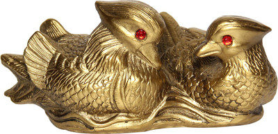 

Vashoppee Vastu Art Vastu / Feng Shui / Mandarin Ducks for Love and Romance Decorative Showpiece - 5 cm(Polyresin, Gold)