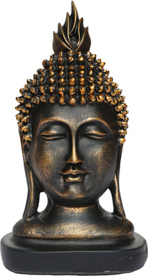 

Heeran Art Buddha Head Idol Statue COB Decorative Showpiece - 19.5 cm(Polyresin, Copper)
