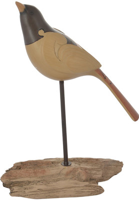 

shivika enterprises beautiful bird on rod Decorative Showpiece - 15 cm(Polyresin, Multicolor)