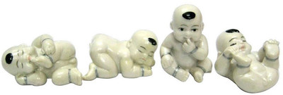 

Odisha Bazaar Feng Shui / vastu / new born boy set for complete the boy born wish for ladies Decorative Showpiece - 16 cm(Plastic, White)