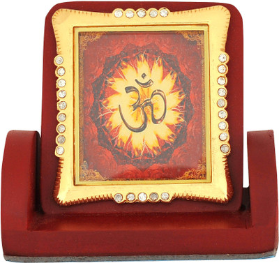 

Leganza Om Dashboard Decorative Showpiece - 7 cm(Wooden, Multicolor)