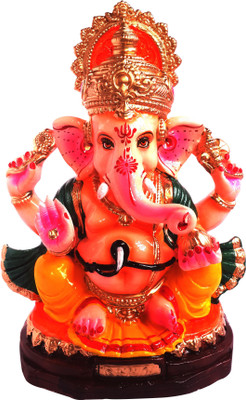 

Vipra Vidhit Ganesha Murti Decorative Showpiece - 24 cm(Terracotta, Multicolor)