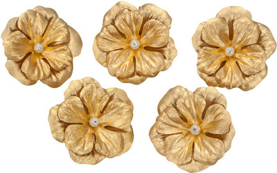 

Siri Creations Gold Foil Hibiscus Big Decorative Showpiece - 1.5 cm(Wooden, Gold)