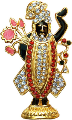 

B-Fashionable Shreenathji Decorative Showpiece - 7 cm(Gold Plated, Multicolor)