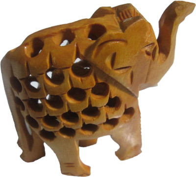 

BKDT Marketing Hand Made Beautifuly handcrafted Elephant Decorative Showpiece - 6.5 cm(Wooden, Brown)