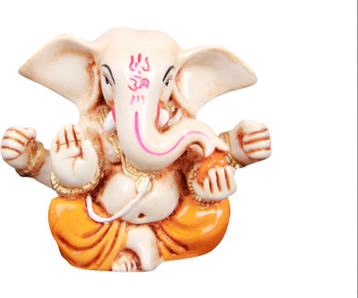 

The Nodding Head Polyresin - Medium Ganesha in Yellow Dhoti Decorative Showpiece - 5.8 cm(Polyresin, Multicolor)