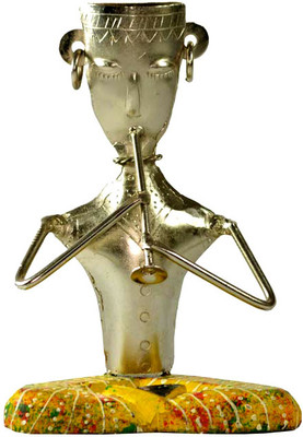 

Purpledip Decorative Showpiece - 8 cm(Wooden, Cast Iron, Yellow)