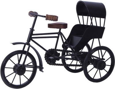 

Alishba Decorative Rickshaw Decorative Showpiece - 24 cm(Iron, Black)