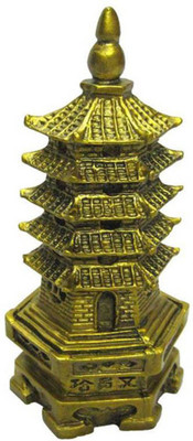 

Creative Gifts Fengshui vastu Education tower Showpiece - 12 cm Decorative Showpiece - 5 cm(Polyresin, Gold)