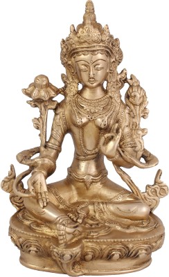 ARIHANT CRAFT Ethnic Decor Goddess Devi Tara Statue Sculpture Hand Work Decorative Showpiece  -  20.5 cm(Brass, Yellow, Gold)