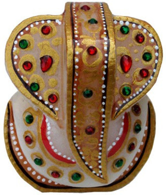 

Chitra Handicraft Marble Ganesh Decorative Showpiece - 6 cm(Stoneware, Multicolor)