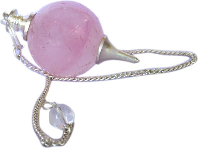 

SS Murti Handmade Antique Rose Quartz Stone Ball Pendulum 1.5 Inch Decorative Showpiece - 3.8 cm(Stoneware, Pink)