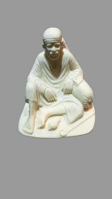 Swarnim Jewellers Sai Baba Decorative Showpiece - 6.25 cm(Polyresin, White)