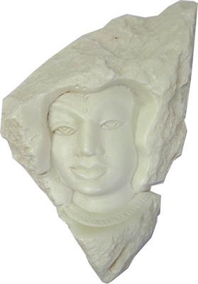 

CraftEra Unique Beautifully Handmade Lady Marble Face Fine Sculpture Decorative Showpiece - 3 cm(Marble, White)