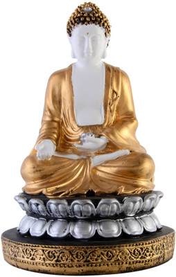 

JaipurCrafts Adorable Lord Gautam Buddha Decorative Showpiece - 23 cm(Polyresin, Multicolor)