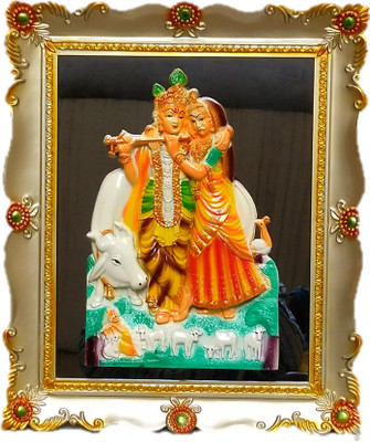 

JaipurCrafts Beautiful Radha-Krishna Multicolor Photo Frame Decorative Showpiece - 46 cm(Plastic, Multicolor)