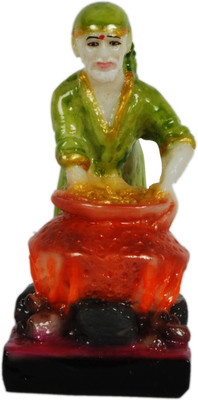 

Sigaram Marble Sai Baba Idol - For Car Dashboard, Office-Desk, Table Decor, Home and Shop - K446 Decorative Showpiece - 11 cm(Marble, Multicolor)