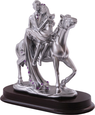 

Oyedeal Horse Riding Bride and Groom Decorative Showpiece - 15 cm(Polyresin, Silver)