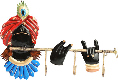 

AV Décor Krishna Key Chain Wall Mounting Decorative Showpiece - 20.32 cm(Carbon Steel, Multicolor)
