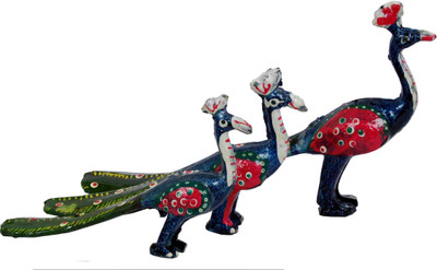 

Surya Decorative Peacock M-3 Decorative Showpiece - 12 cm(Polypropylene, Multicolor)