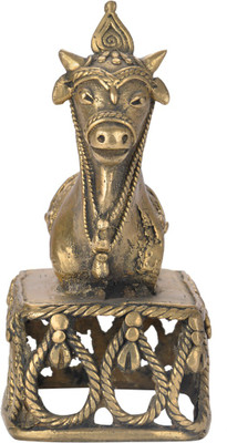 

Vidushi Dhokra Art Bell Metal Decorative Showpiece - 15.5 cm(Alloy, Yellow)