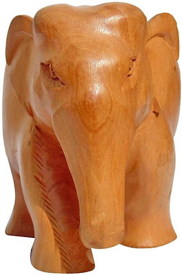 

ByCue Elephant Idol Decorative Showpiece - 7.5 cm(Wooden, Brown)