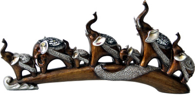 

Saanvi Creations Decorative Showpiece - 20 cm(Wooden, Copper)