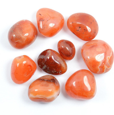 

Reiki Crystal Products Carnelian Natural Crystal 100 Grams Tumbled Stone Kit Decorative Showpiece - 1.5 cm(Crystal, Orange)