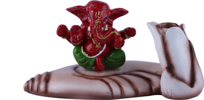 

The Nodding Head Lord Ganesha Pen Stand (Red) Decorative Showpiece - 6 cm(Polyresin, Multicolor)