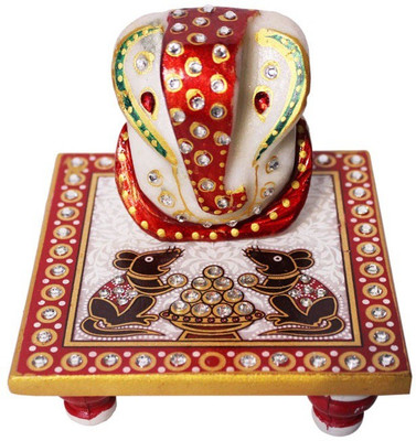 

ByCue Choki Ganesh Decorative Showpiece - 10 cm(Stoneware, Multicolor)