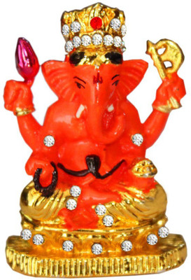 

Rich & Famous Indian Handicraft Showpiece Antique Chaturbhuj Lord Ganpati Stone Studded Decorative Showpiece - 5.2 cm(Alloy, Multicolor)
