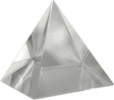 

Starstell Vastu Feng Shui Natural Quartz Crystal Clear Pyramid for Healing & Decoration Purpose Decorative Showpiece - 6 cm(Crystal, White)