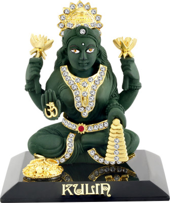 

Kulin Goddess Laxmi | Lakshmi Idol For Car Dashboard | Home Decor | Gifting Decorative Showpiece - 9 cm(Polyresin, Green)