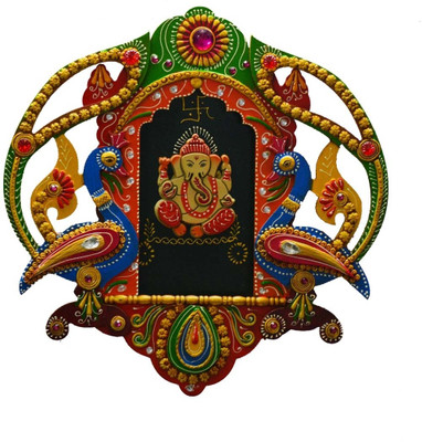 72% OFF on eCraftIndia Papier-Mache Lord Ganesha with Peocock Wall Hanging Decorative Showpiece - 35.56 cm(Paper Mache, Multicolor) 72% OFF on eCraftIndia Papier-Mache Lord Ganesha with Peocock Wall Hanging Decorative Showpiece - 35.56 cm(Paper Mache, Multicolor)