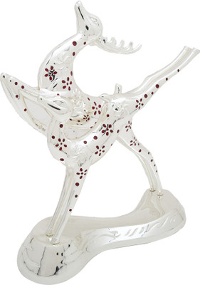 

shivika enterprises metal deer couple Decorative Showpiece - 30 cm(Aluminium, Silver)