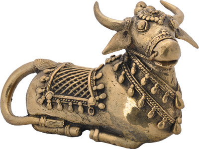 

Vidushi Dhokra Art Bell Metal Decorative Showpiece - 10.5 cm(Alloy, Yellow)