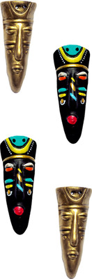 

Hand Artz Terracotta Wall Hanging Hawaian Mask Decorative Showpiece - 10 cm(Terracotta, Multicolor)