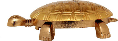 

Vastu Art Vastu / Feng Shui / Wish Fulfilling Tortoise For Good Luck And Prosperity Decorative Showpiece - 3 cm(Aluminium, Gold)