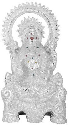 

DivyaMantra Goddess Saraswati Idol Decorative Showpiece - 32 cm(Aluminium, White)